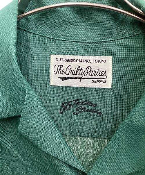 WACKO MARIA（ワコマリア）WACKO MARIA (ワコマリア) 56 TATTOO STUDIO (56 タトゥースタジオ) S/S HAWAIIAN SHIRTS グリーン サイズ:Sの古着・服飾アイテム