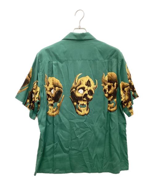 WACKO MARIA（ワコマリア）WACKO MARIA (ワコマリア) 56 TATTOO STUDIO (56 タトゥースタジオ) S/S HAWAIIAN SHIRTS グリーン サイズ:Sの古着・服飾アイテム