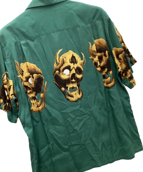 WACKO MARIA（ワコマリア）WACKO MARIA (ワコマリア) 56 TATTOO STUDIO (56 タトゥースタジオ) S/S HAWAIIAN SHIRTS グリーン サイズ:Sの古着・服飾アイテム