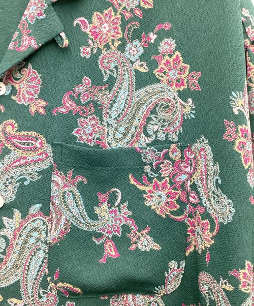 RIN TTAGGG OnffO（-）RIN TTAGGG OnffO (-) オープンカラーシャツ グリーン サイズ:Mの古着・服飾アイテム