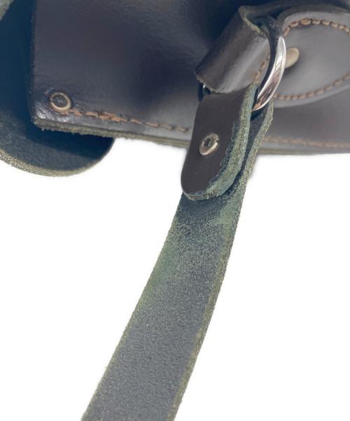 The leather Satchel（ザレザーサッチェル）the leather satchel (ザレザーサッチェル) ショルダーバッグ ダークブラウンの古着・服飾アイテム