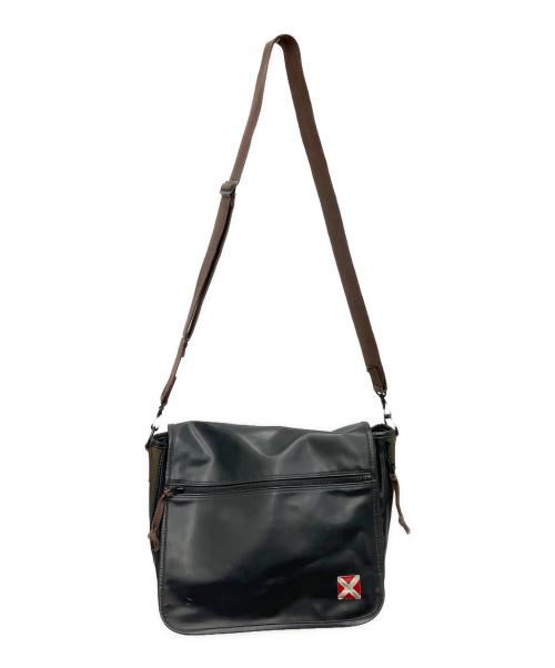 LUGGAGE LABEL（ラゲッジ レーベル）LUGGAGE LABEL (ラゲッジ レーベル) メッセンジャーショルダーバッグ グレー×オリーブの古着・服飾アイテム