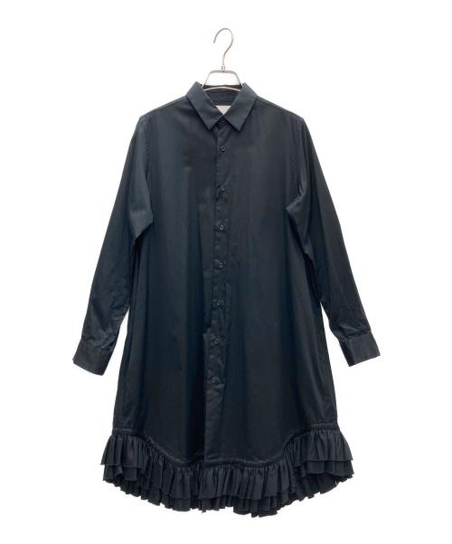 noir kei ninomiya（ノワール ケイ ニノミヤ）noir kei ninomiya (ノワール ケイ ニノミヤ) フリル長袖ワンピース ブラック サイズ:Sの古着・服飾アイテム