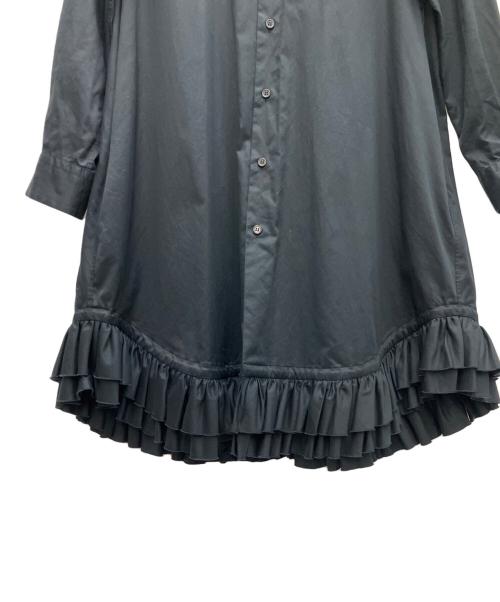 noir kei ninomiya（ノワール ケイ ニノミヤ）noir kei ninomiya (ノワール ケイ ニノミヤ) フリル長袖ワンピース ブラック サイズ:Sの古着・服飾アイテム