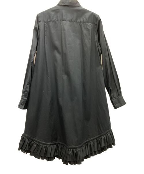 noir kei ninomiya（ノワール ケイ ニノミヤ）noir kei ninomiya (ノワール ケイ ニノミヤ) フリル長袖ワンピース ブラック サイズ:Sの古着・服飾アイテム