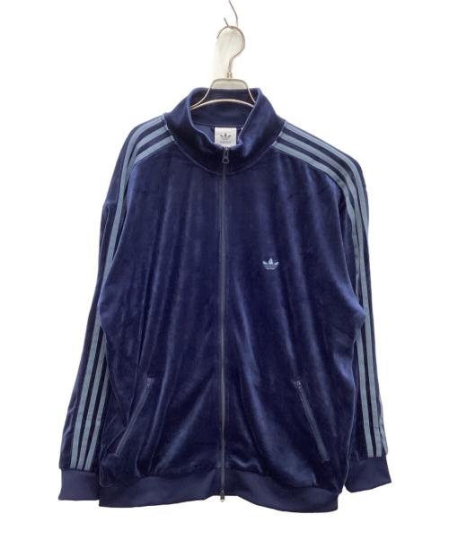 adidas Originals（アディダスオリジナル）adidas Originals (アディダスオリジナル) ベロア トラックジャケット ネイビー サイズ:2XLの古着・服飾アイテム
