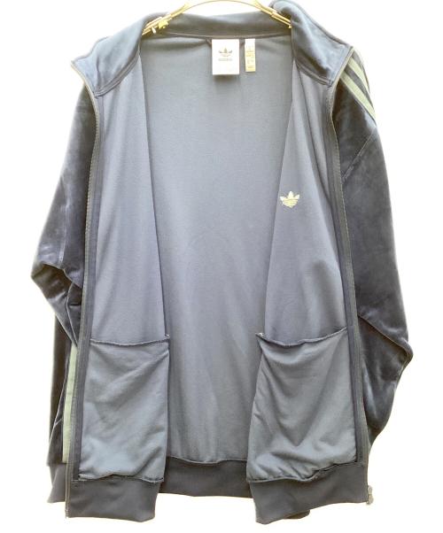 adidas Originals（アディダスオリジナル）adidas Originals (アディダスオリジナル) ベロア トラックジャケット ネイビー サイズ:2XLの古着・服飾アイテム