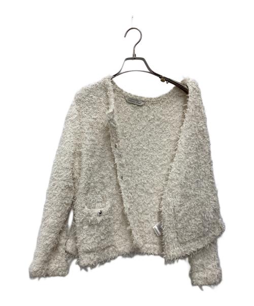 TORRAZZO DONNA（トラッゾドンナ）TORRAZZO DONNA (トラッゾドンナ) ファンシーヤーンコンパクトジャケット アイボリー サイズ:SIZE Freeの古着・服飾アイテム