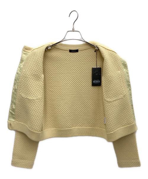 anuans（アニュアンス）anuans (アニュアンス) ノーカラーニットジャケット ベージュ サイズ:S 未使用品の古着・服飾アイテム
