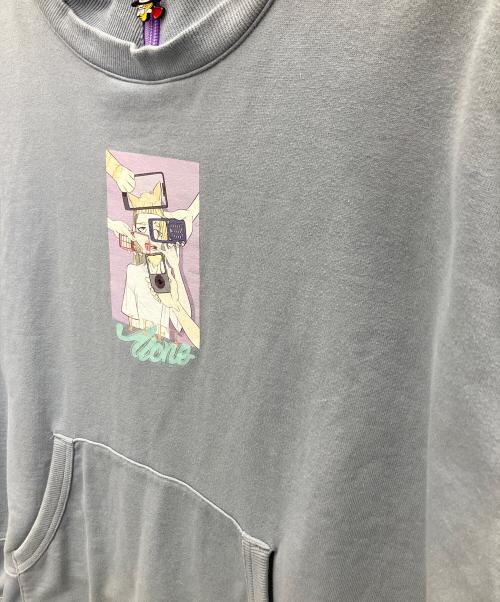 Left Alone（レフトアローン）Left Alone (レフトアローン) スウェット グレー×パープル サイズ:Lの古着・服飾アイテム