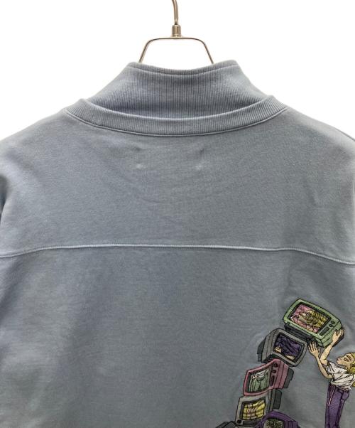 Left Alone（レフトアローン）Left Alone (レフトアローン) スウェット グレー×パープル サイズ:Lの古着・服飾アイテム
