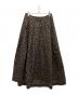 VERMEIL par iena（ヴェルメイユ パー イエナ）の古着「レオパード プリントタックフレアスカート ロング」｜ブラウン×ブラック