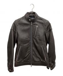 RATTLE TRAP（ラトルトラップ）の古着「シングルライダースジャケット」｜ブラウン