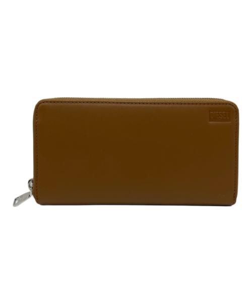 DIESEL（ディーゼル）DIESEL (ディーゼル) ラウンドファスナー長財布 ブラウンの古着・服飾アイテム