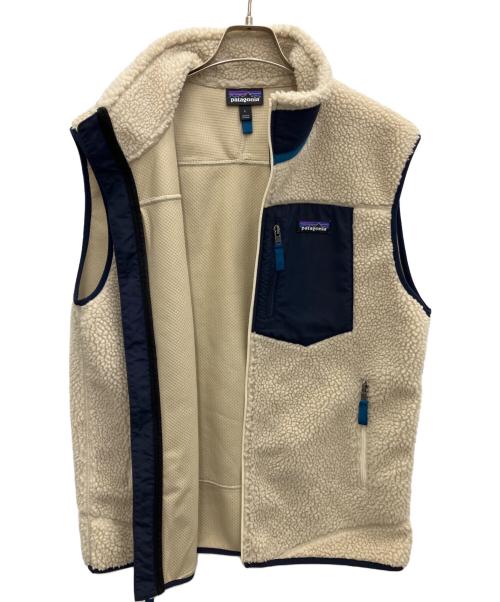Patagonia（パタゴニア）Patagonia (パタゴニア) クラシックレトロXベスト アイボリー×ネイビー サイズ:Lの古着・服飾アイテム