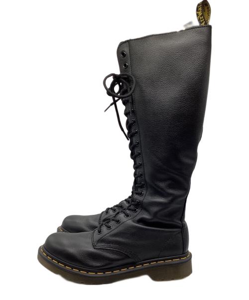 Dr.Martens（ドクターマーチン）Dr.Martens (ドクターマーチン) 20ホール ロングブーツ ブラック サイズ:UK 6の古着・服飾アイテム