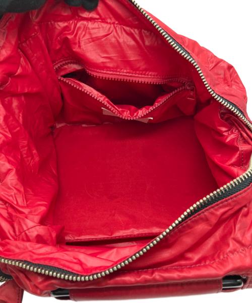 DIESEL（ディーゼル）DIESEL (ディーゼル) ハンドバッグ レッド×ブラックの古着・服飾アイテム