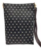 印傳屋インデンヤ）の古着「ショルダーバッグ 甲州印伝 更紗」｜ブラック