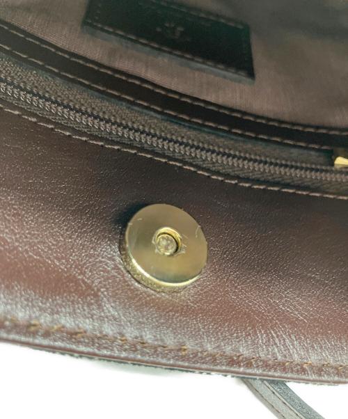 印傳屋（インデンヤ）印傳屋 (インデンヤ) ショルダーバッグ 甲州印伝 更紗 ブラックの古着・服飾アイテム