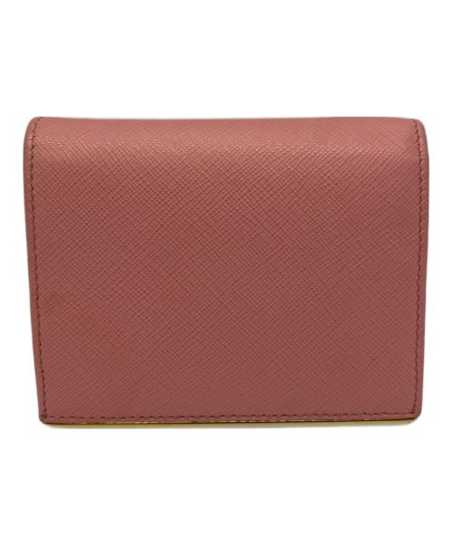 PRADA（プラダ）PRADA (プラダ) サフィアーノ 2つ折り財布 ピンクの古着・服飾アイテム