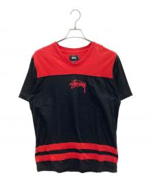 stussy（ステューシー）の古着「半袖Tシャツ」｜レッド×ブラック