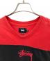 stussy (ステューシー) 半袖Tシャツ レッド×ブラック サイズ:M：4000円
