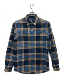 MAMMUT（マムート）の古着「長袖シャツ」｜ネイビー×ブラウン