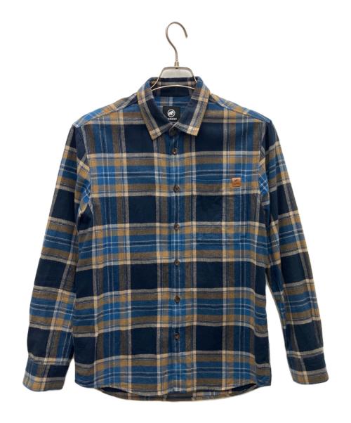 MAMMUT（マムート）MAMMUT (マムート) 長袖シャツ ネイビー×ブラウン サイズ:SIZE Mの古着・服飾アイテム
