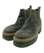 PONS QUINTANAポンスキンタナ）の古着「サイドゴアブーツ」｜オリーブ