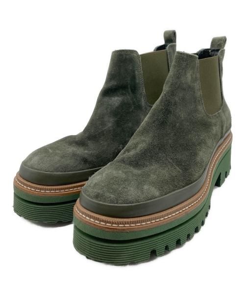 PONS QUINTANA（ポンスキンタナ）PONS QUINTANA (ポンスキンタナ) サイドゴアブーツ オリーブ サイズ:SIZE38の古着・服飾アイテム