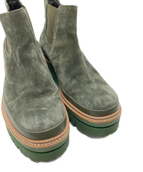 PONS QUINTANA（ポンスキンタナ）PONS QUINTANA (ポンスキンタナ) サイドゴアブーツ オリーブ サイズ:SIZE38の古着・服飾アイテム