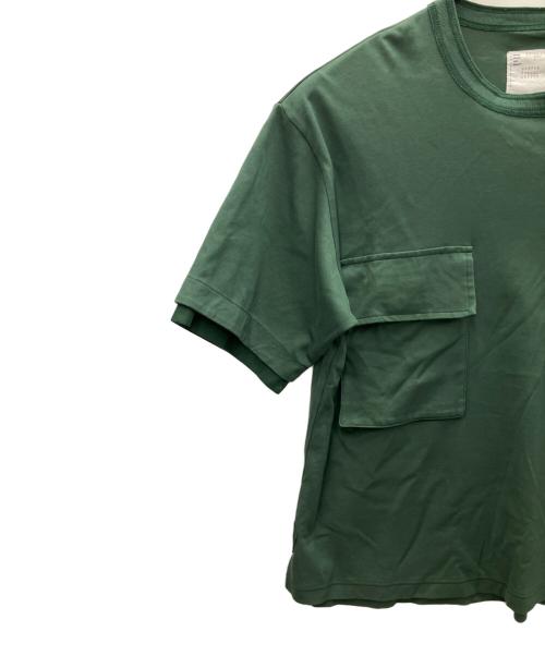sacai（サカイ）sacai (サカイ) Flap Pocket Cotton T-Shirt グリーン サイズ:2の古着・服飾アイテム