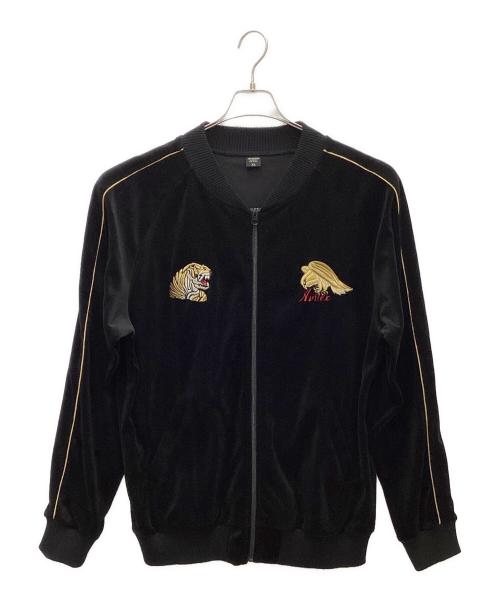 AVIREX（アヴィレックス）AVIREX (アヴィレックス) VELOUR RETRO JACKET MIG MAULERS ブラック サイズ:XLの古着・服飾アイテム