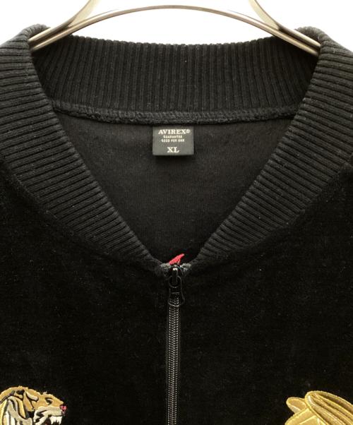 AVIREX（アヴィレックス）AVIREX (アヴィレックス) VELOUR RETRO JACKET MIG MAULERS ブラック サイズ:XLの古着・服飾アイテム