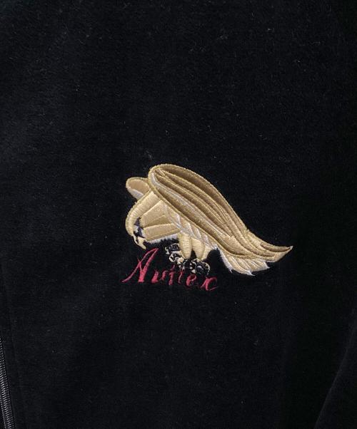 AVIREX（アヴィレックス）AVIREX (アヴィレックス) VELOUR RETRO JACKET MIG MAULERS ブラック サイズ:XLの古着・服飾アイテム