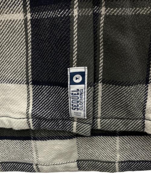 SEQUEL（シークエル）SEQUEL (シークエル) ブロックチェックジャケット グレー×ネイビー サイズ:XLの古着・服飾アイテム