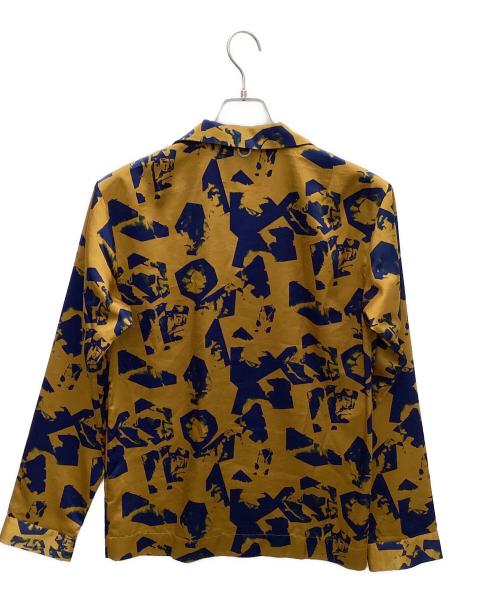 MIHARA YASUHIRO（ミハラヤスヒロ）MIHARA YASUHIRO (ミハラヤスヒロ) Stone Print Shirt ブラウン×ブルー サイズ:44の古着・服飾アイテム
