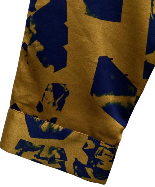 MIHARA YASUHIRO（ミハラヤスヒロ）MIHARA YASUHIRO (ミハラヤスヒロ) Stone Print Shirt ブラウン×ブルー サイズ:44の古着・服飾アイテム