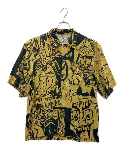 POLAR SKATE CO.（ポーラースケートカンパニー）POLAR SKATE CO. (ポーラースケートカンパニー) 半袖シャツ イエロー×グレー サイズ:Mの古着・服飾アイテム