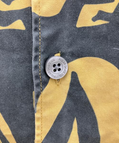 POLAR SKATE CO.（ポーラースケートカンパニー）POLAR SKATE CO. (ポーラースケートカンパニー) 半袖シャツ イエロー×グレー サイズ:Mの古着・服飾アイテム