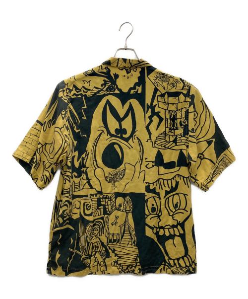 POLAR SKATE CO.（ポーラースケートカンパニー）POLAR SKATE CO. (ポーラースケートカンパニー) 半袖シャツ イエロー×グレー サイズ:Mの古着・服飾アイテム