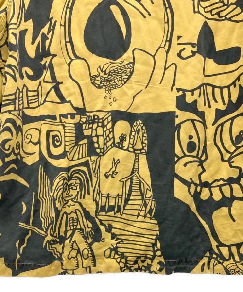 POLAR SKATE CO.（ポーラースケートカンパニー）POLAR SKATE CO. (ポーラースケートカンパニー) 半袖シャツ イエロー×グレー サイズ:Mの古着・服飾アイテム