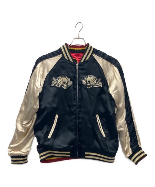 VANSON（バンソン）VANSON (バンソン) リバーシブルスカジャン ホワイト×ブラック×レッド サイズ:Lの古着・服飾アイテム