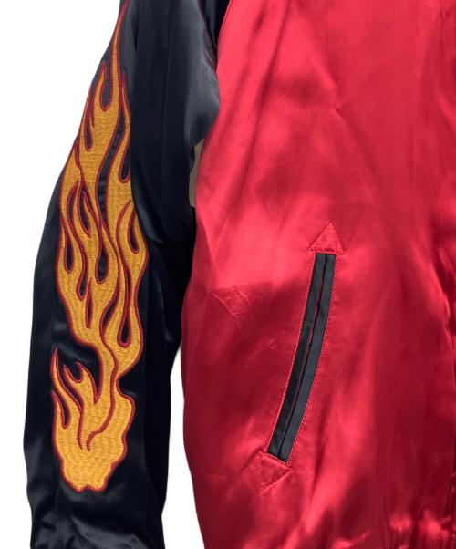 VANSON（バンソン）VANSON (バンソン) リバーシブルスカジャン ホワイト×ブラック×レッド サイズ:Lの古着・服飾アイテム