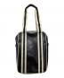 FRED PERRY (フレッドペリー) PU SHOULDER TOTE BAG ブラック×ホワイト：6000円
