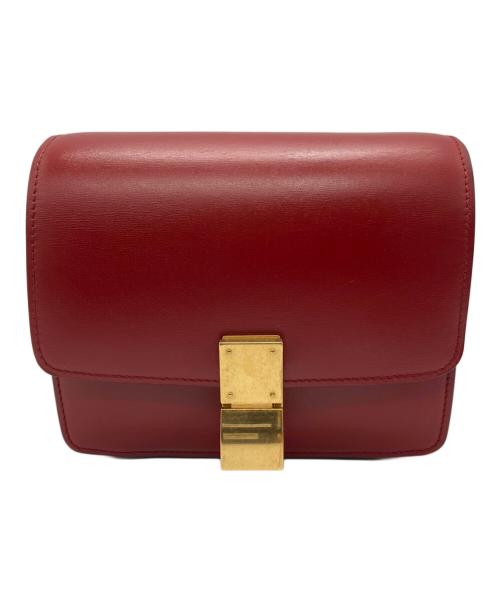 CELINE（セリーヌ）CELINE (セリーヌ) クラシックボックススモールショルダーバッグ レッドの古着・服飾アイテム