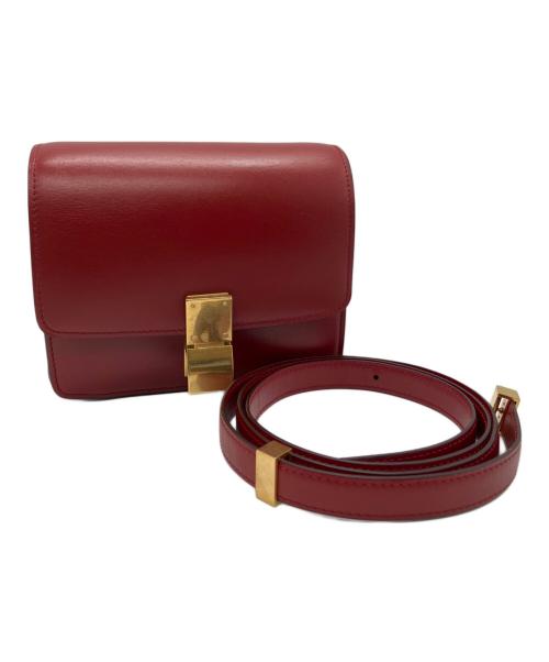 CELINE（セリーヌ）CELINE (セリーヌ) クラシックボックススモールショルダーバッグ レッドの古着・服飾アイテム
