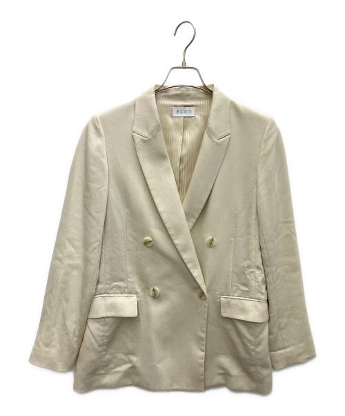 PLST（プラステ）PLST (プラステ) トリアセブレンドオックスダブルジャケット ベージュ サイズ:Mの古着・服飾アイテム