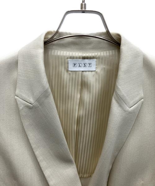 PLST（プラステ）PLST (プラステ) トリアセブレンドオックスダブルジャケット ベージュ サイズ:Mの古着・服飾アイテム