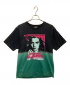 Hysteric Glamourヒステリックグラマー）の古着「THE DEATH CITY pt Tシャツ」｜ブラック×グリーン